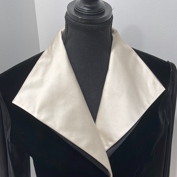 Vintage Escada Couture Sheer Sleeve Velvet Dress - Picture 6 of 13